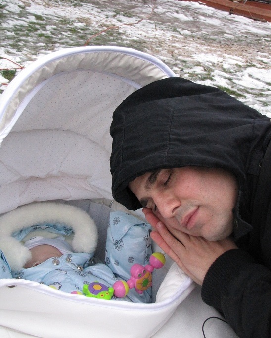 Даша и Сергей Пынзарь с малышом